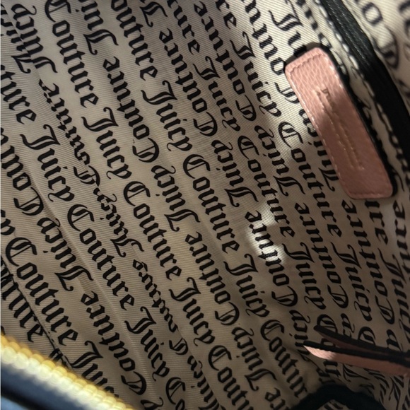Juicy Couture Pink/Black Mini Bowler Bag w/ Embroidered Logo charm - Picture 8 of 12